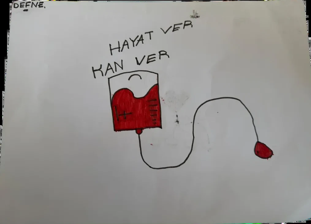Defne, 8 yaşında çizimi