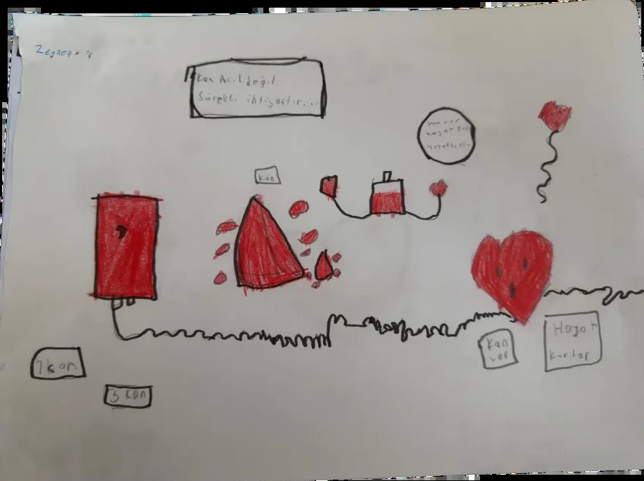 Zeynep, 9 yaşında çizimi