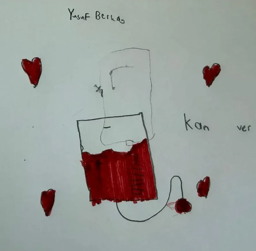 Yusuf Berkay, 8 yaşında çizimi