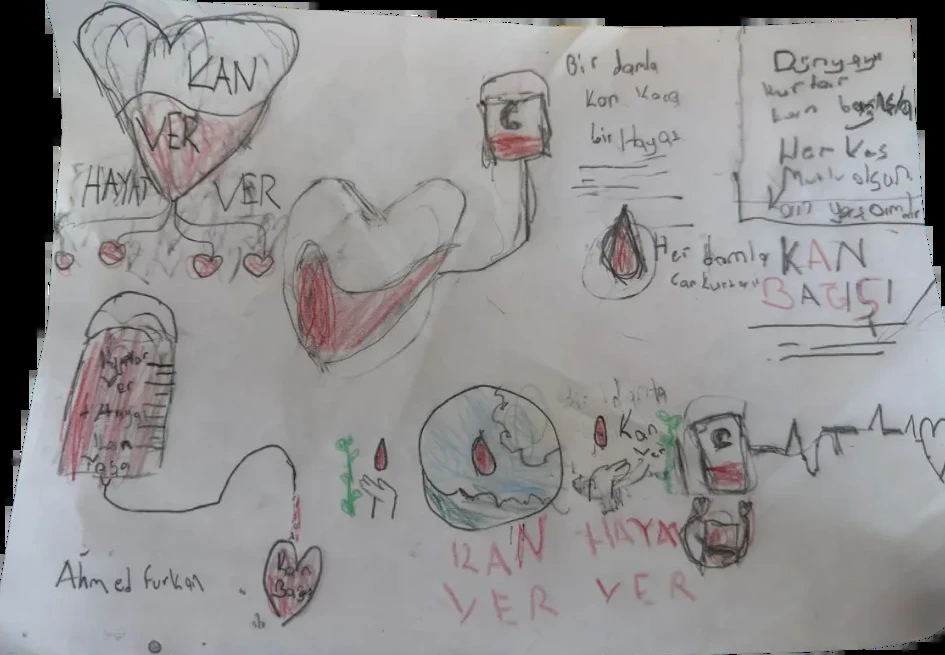 Ahmet Furkan, 8 yaşında çizimi