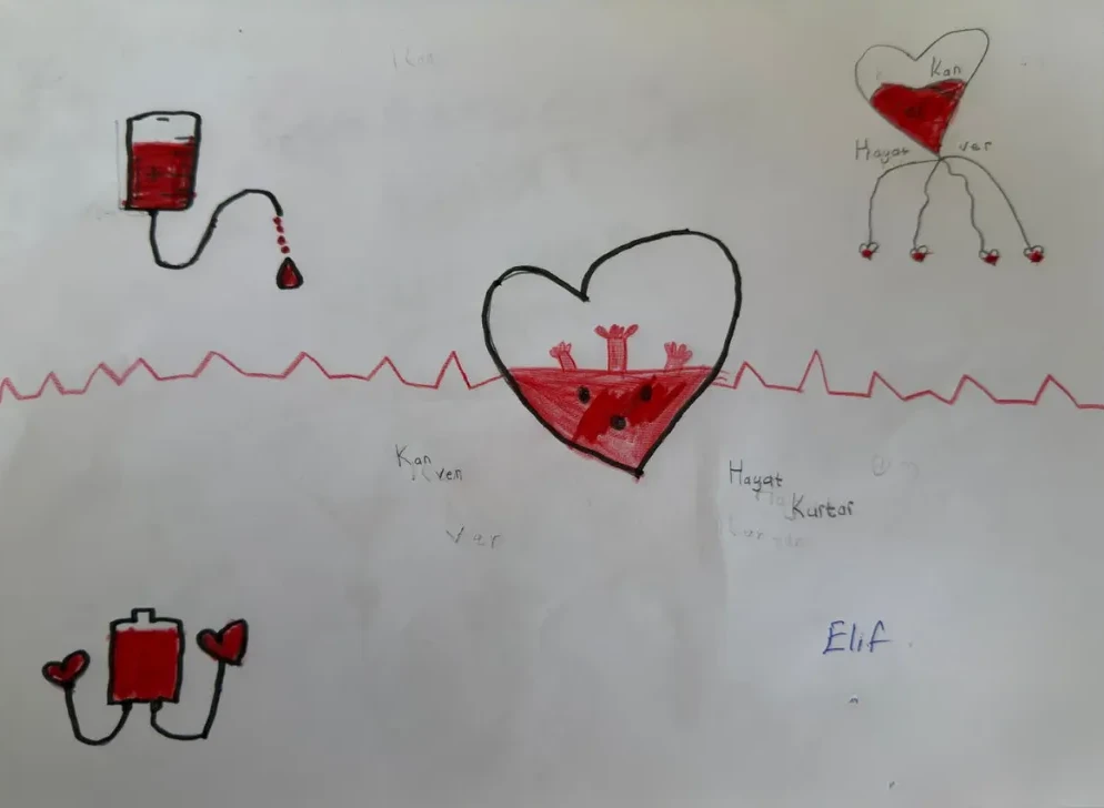 Elif, 8 yaşında çizimi