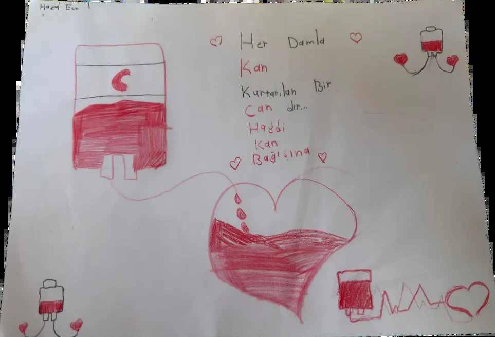 Hazal Ece, 8 yaşında çizimi